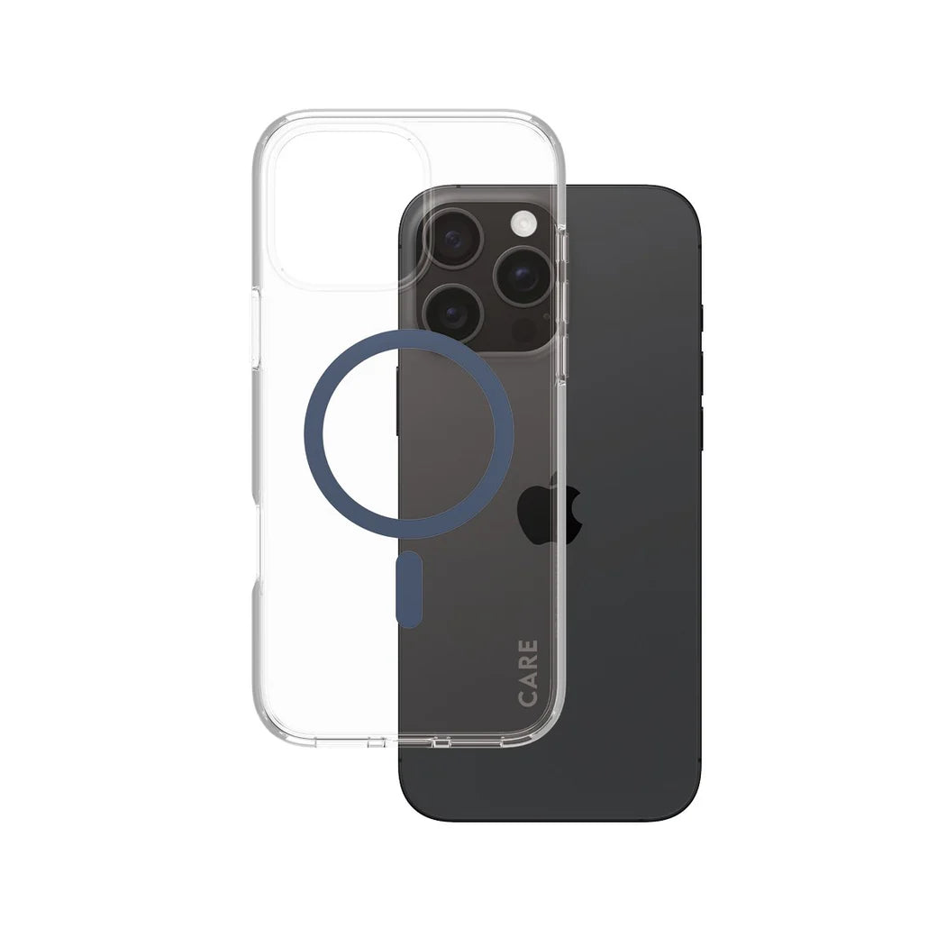 غطاء حماية CARE by PanzerGlass الرائد - أزرق مع MagSafe - لجهاز Apple iPhone 16 Pro Max (6.9 بوصة)