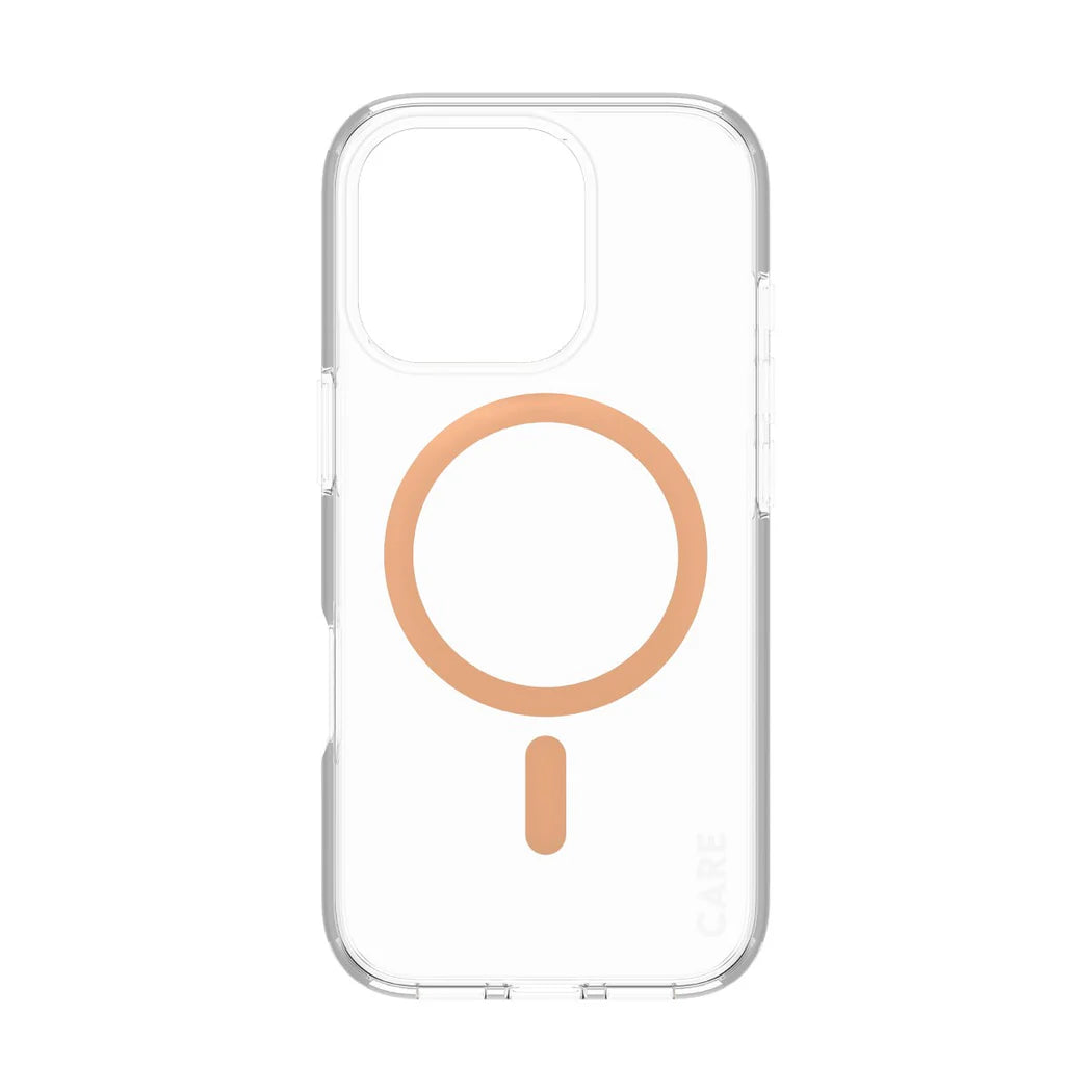 غطاء حماية CARE by PanzerGlass الرائد - Peachy مع MagSafe - Apple iPhone 16 Pro (6.3″)