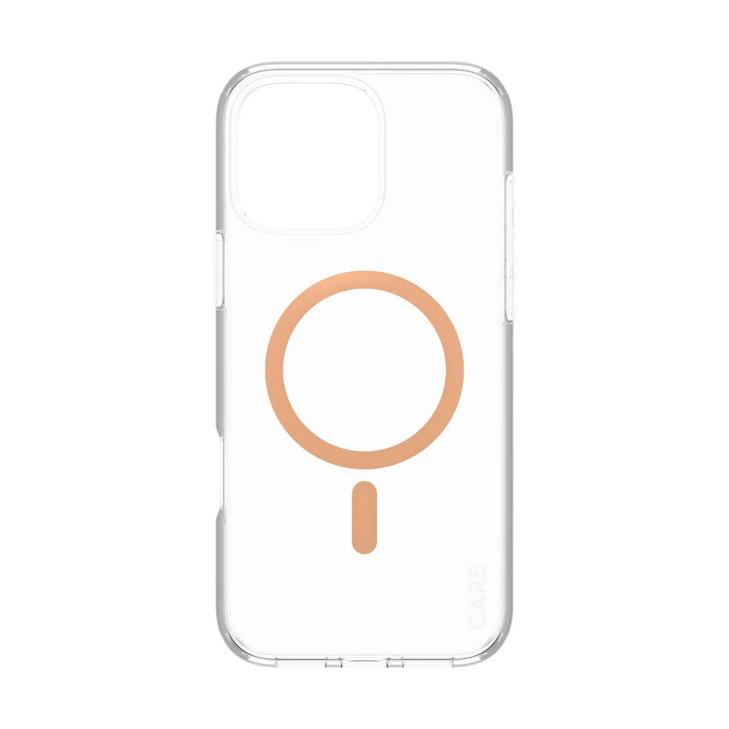 غطاء حماية CARE by PanzerGlass الرائد - لون خوخي مع MagSafe - لجهاز Apple iPhone 16 Pro Max (6.9 بوصة)