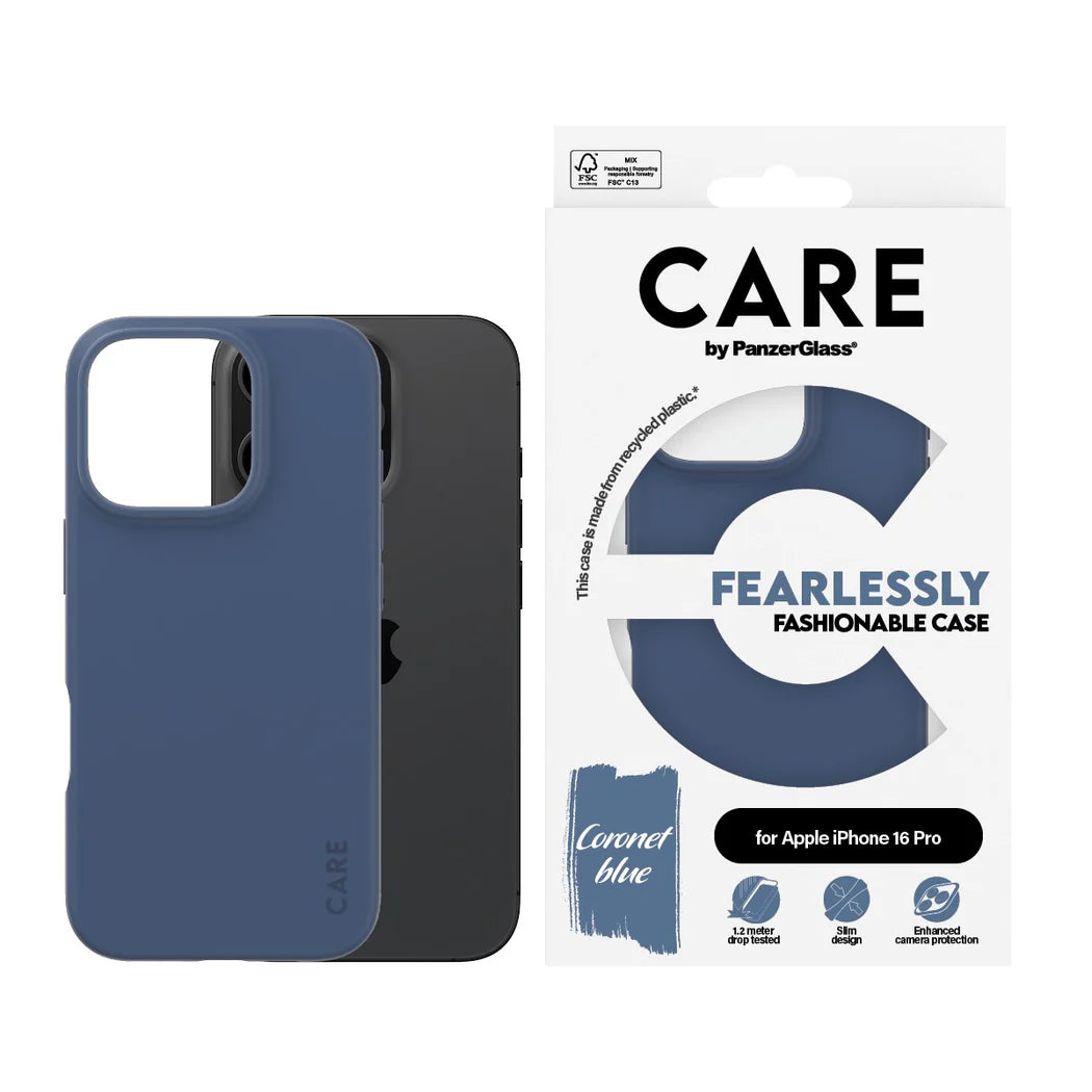 PanzerGlass® CARE Fashion Blue iPhone 16 Pro Case
