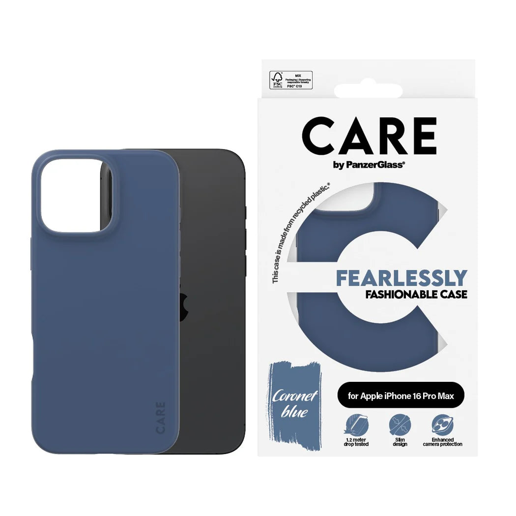 PanzerGlass® CARE Fashion Blue iPhone 16 Pro Max Case