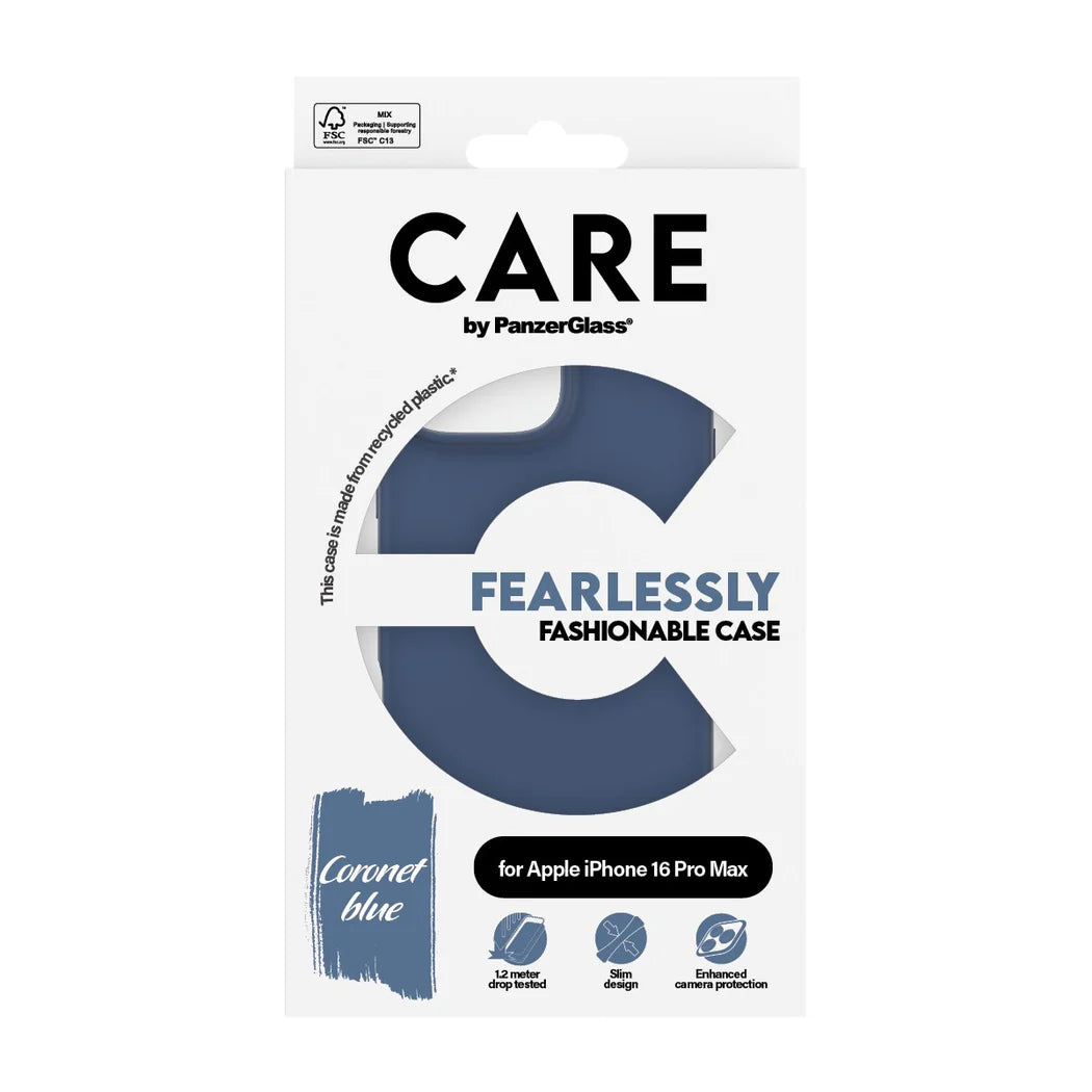 PanzerGlass® CARE Fashion Blue iPhone 16 Pro Max Case