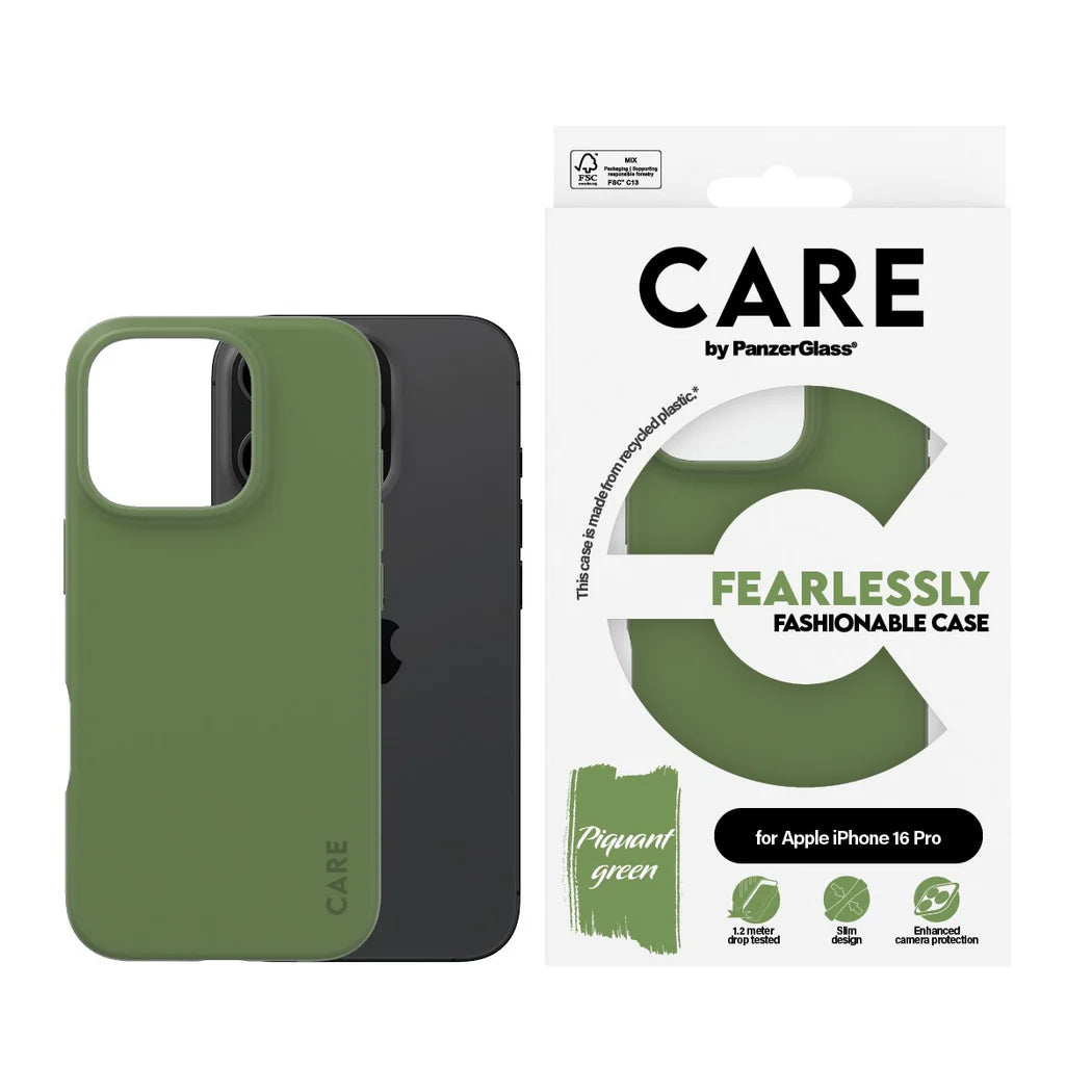 PanzerGlass® CARE Fashion Green iPhone 16 Pro Case