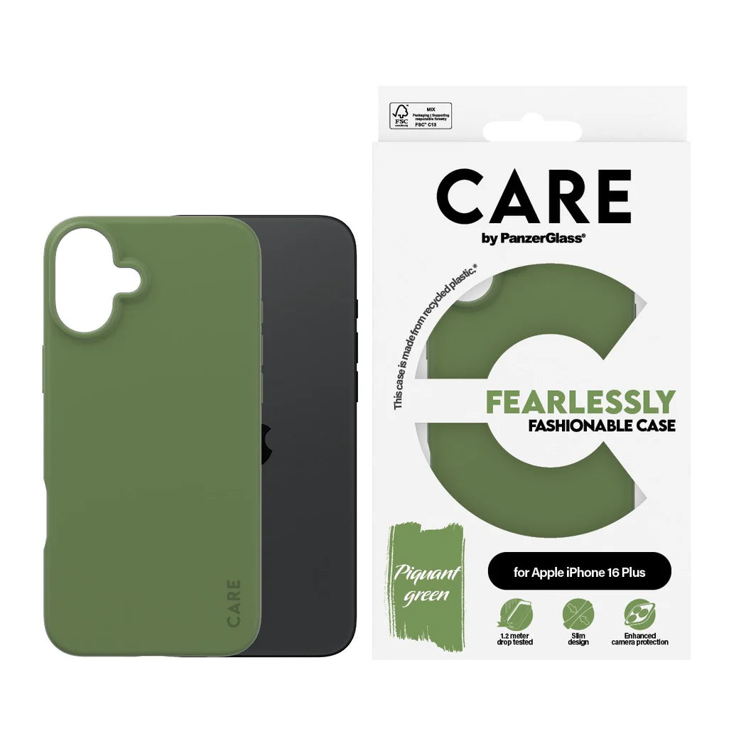 PanzerGlass CARE Fashion Green iPhone 16 Plus Case