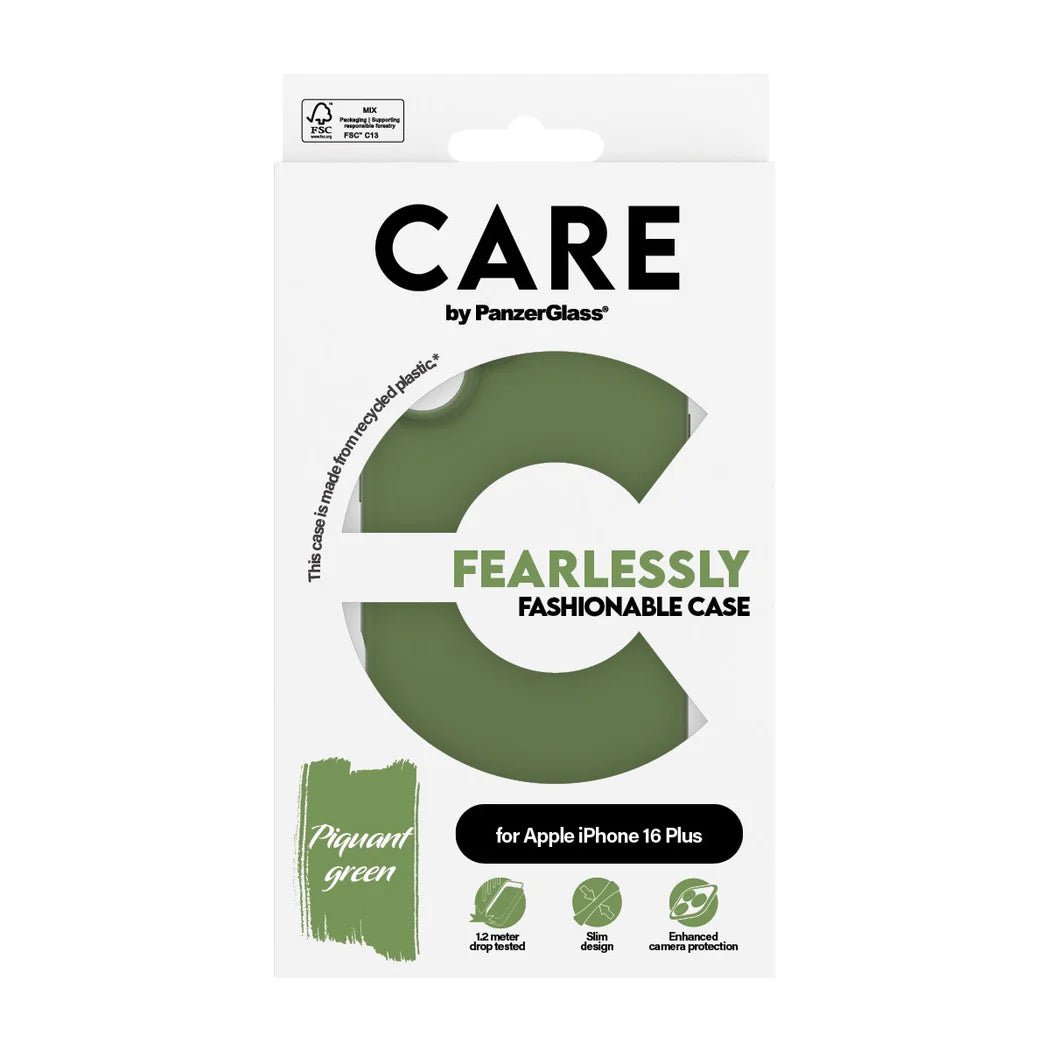PanzerGlass CARE Fashion Green iPhone 16 Plus Case