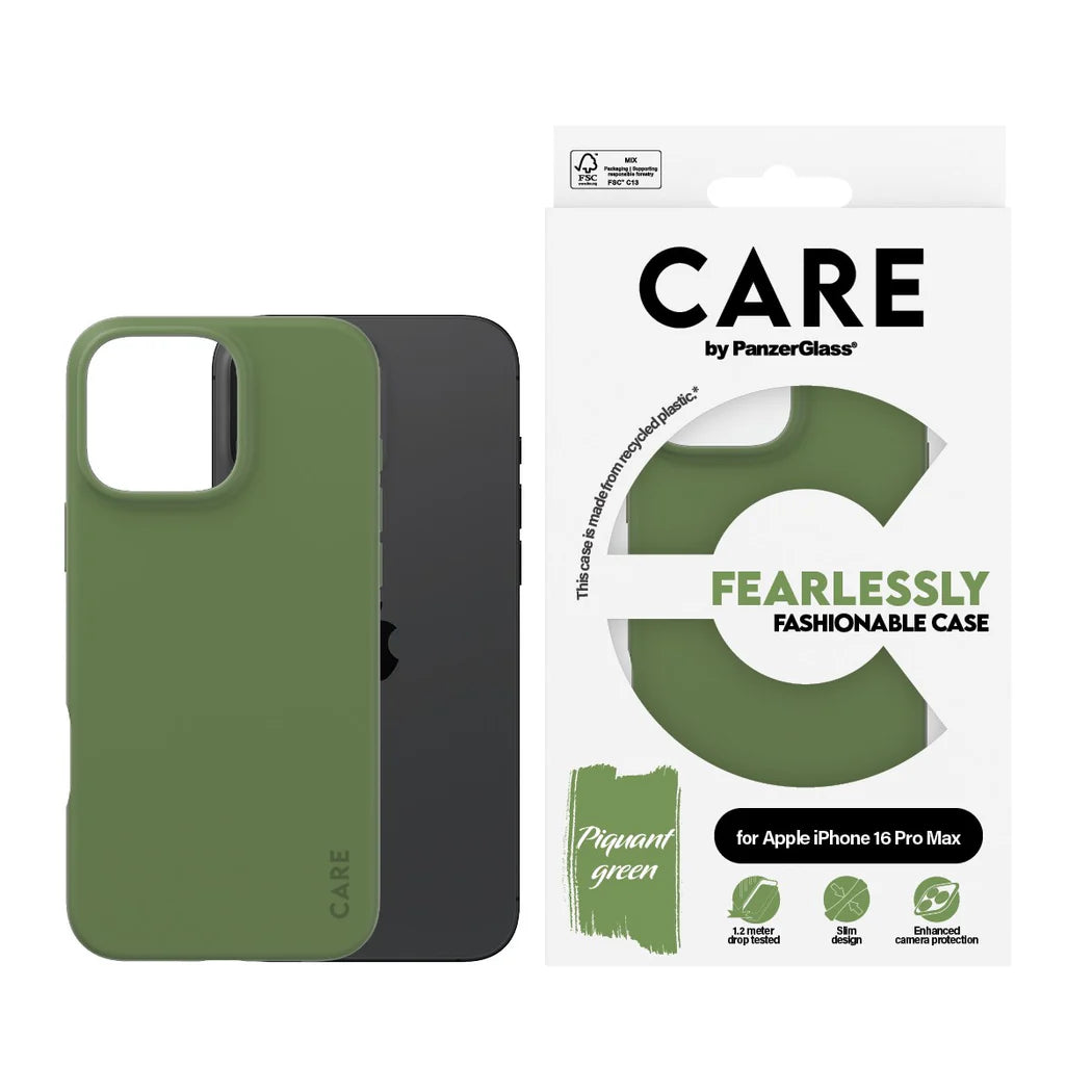 PanzerGlass CARE Fashion Green iPhone 16 Pro Max Case