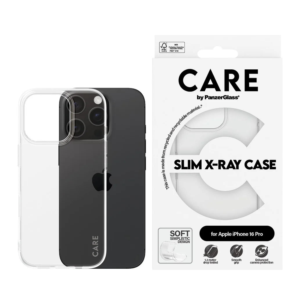 PanzerGlass® CARE Fashion X-Ray Soft Basic iPhone 16 Pro Transparent Case