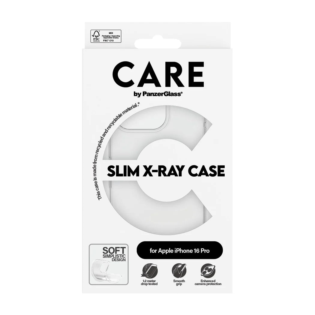 PanzerGlass® CARE Fashion X-Ray Soft Basic iPhone 16 Pro Transparent Case