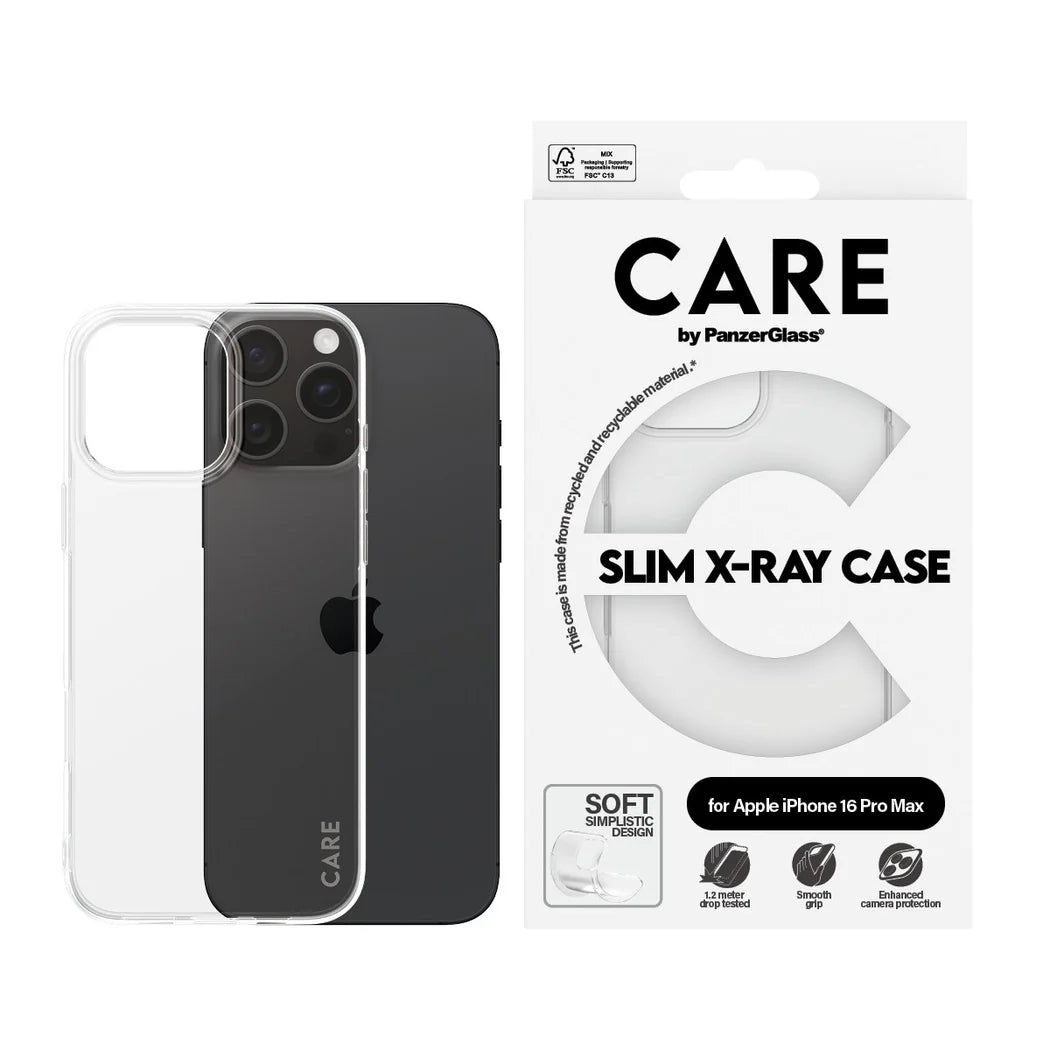 PanzerGlass® CARE Fashion X-Ray Soft Basic iPhone 16 Pro Max Transparent Case