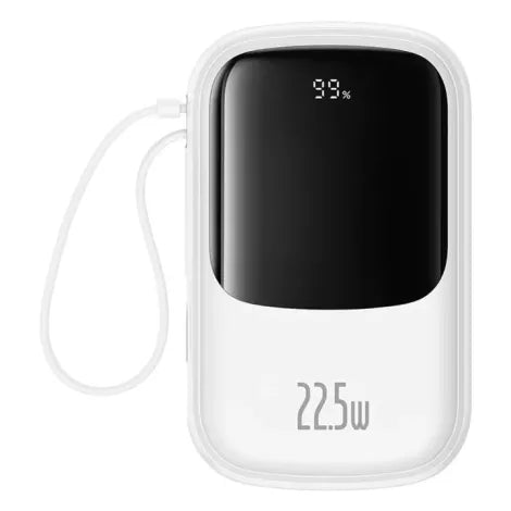 Power bank Baseus Qpow Pro+ 20000mAh 22.5W with cable USB-C and display white