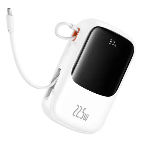 Power bank Baseus Qpow Pro+ 20000mAh 22.5W with cable USB-C and display white