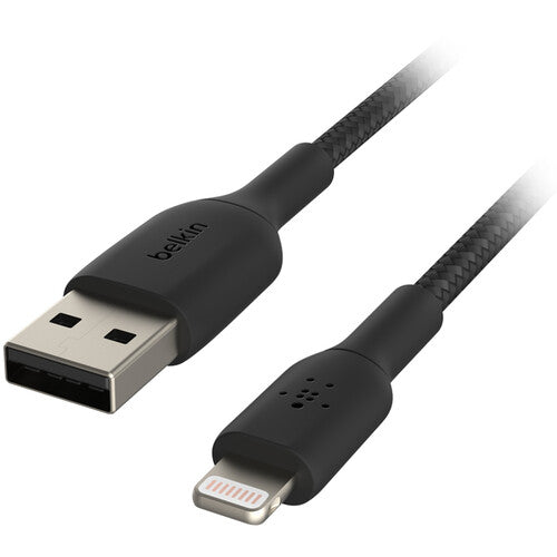 Belkin BoostCharge Braided Lightning to USB-A Cable 3.3' Black