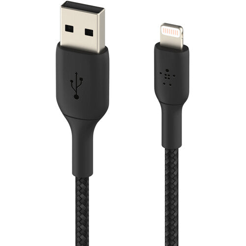Belkin BoostCharge Braided Lightning to USB-A Cable 3.3' Black