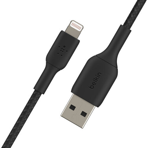 Belkin BoostCharge Braided Lightning to USB-A Cable 3.3' Black