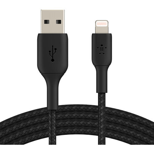 Belkin BoostCharge Braided Lightning to USB-A Cable 3.3' Black