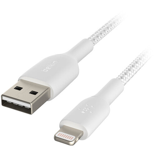 Belkin BoostCharge Braided Lightning to USB-A Cable 6.6' White