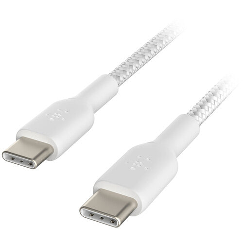 Belkin Boost Charge Braided 60W USB-C Cable White 3.3'