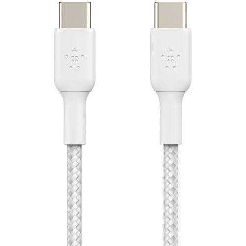 Belkin Boost Charge Braided 60W USB-C Cable White 3.3'