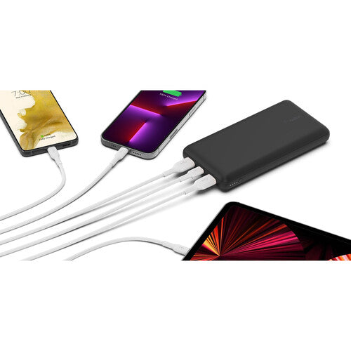 بطارية محمولة من Belkin BoostCharge بسعة 20,000 مللي أمبير/ساعة، لون أسود