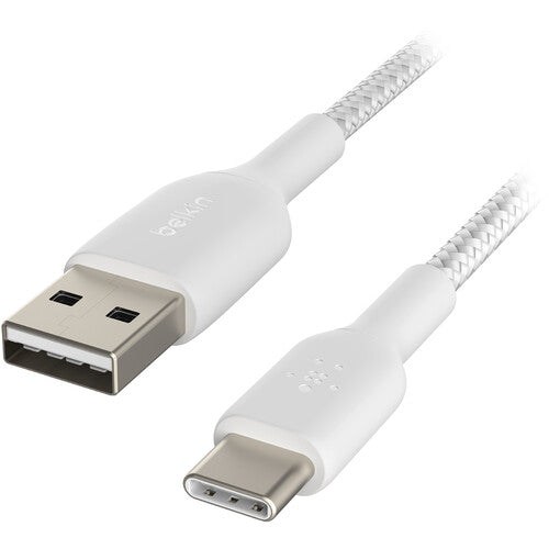 Belkin Boost Charge Braided USB-C to USB-A Cable 6.6' White