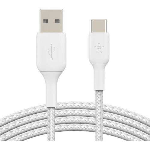 Belkin Boost Charge Braided USB-C to USB-A Cable 6.6' White