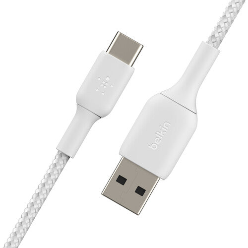 Belkin Boost Charge Braided USB-C to USB-A Cable 6.6' White