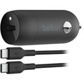 شاحن سيارة Belkin Boost Charge USB-C مع كابل USB-C بطول 1 متر وقوة 30 وات، أسود 