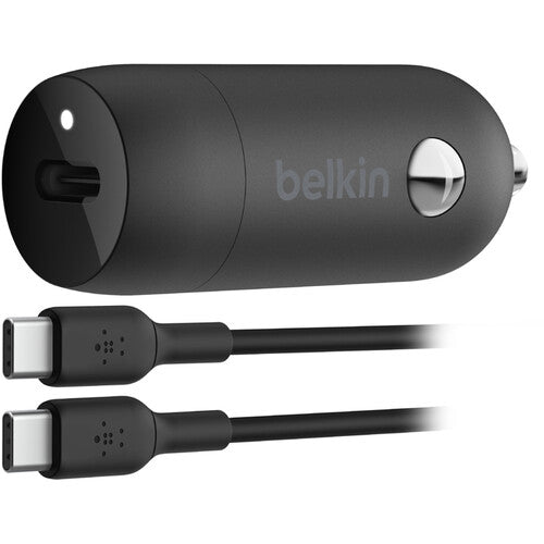 Belkin Boost Charge USB-C Car Charger with USB-C Cable 1M 30W Black