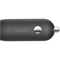 شاحن سيارة Belkin Boost Charge 30W USB-C PD مع كابل USB-C إلى Lightning باللون الأسود 