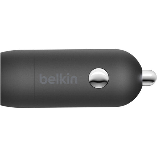 Belkin Boost Charge 30W USB-C PD Car Charger with USB-C to Lightning Cable Black