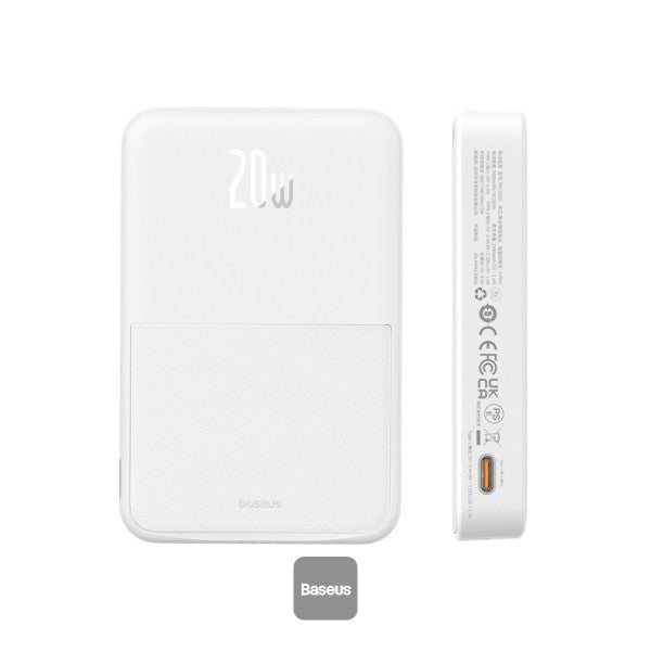 شاحن Baseus Powerbank MagPro Magnetic 5000mAh 20W، MagSafe (أبيض)