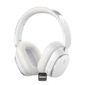 سماعات رأس لاسلكية Baseus Bowie H1 Pro - وقت تشغيل 80 ساعة - سماعة رأس هجينة بتقنية إلغاء الضوضاء 48 ديسيبل - أبيض