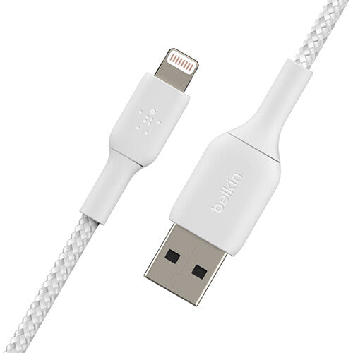 Belkin BoostCharge Braided Lightning to USB-A Cable 3.3' White