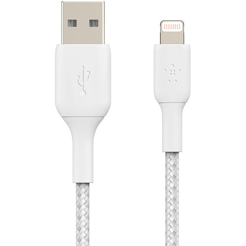Belkin BoostCharge Braided Lightning to USB-A Cable 3.3' White