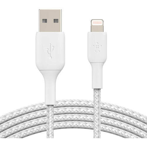 Belkin BoostCharge Braided Lightning to USB-A Cable 3.3' White
