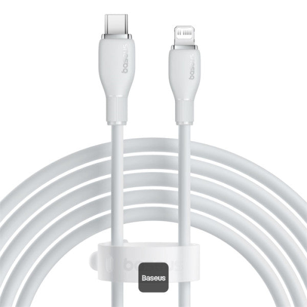 كابل شحن Baseus Pudding Series Type-C إلى Lightning 20W - 2 متر، أبيض
