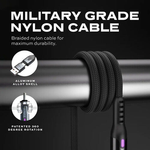 Statik PowerPivot Pro 100W USB-C to USB-C Charge Cable Black