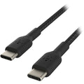 كابل Belkin Boost Charge Braided USB-C بقوة 60 واط، أسود، 3.3 بوصة 