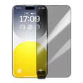 واقي شاشة الخصوصية لجهاز iPhone 16 Pro (6.3 بوصة) - زجاج مقوى 9H، تغطية كاملة، سهل التركيب، مضاد للسقوط، مقاوم للخدش، متوافق مع الجراب، أسود