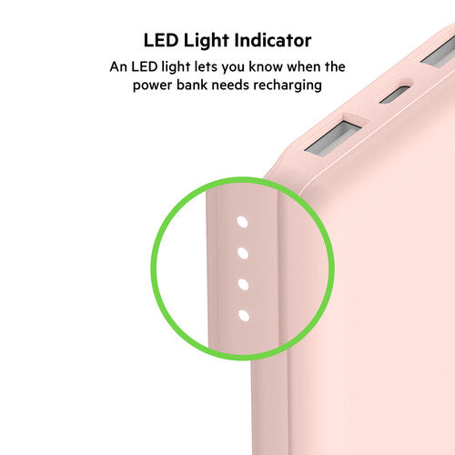 Belkin Boost Charge USB-C Power Bank 10,000mAh, 15W, Rose Gold