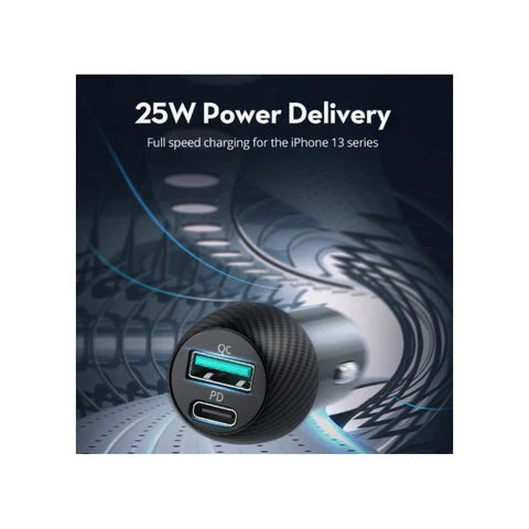 RAVPower PD Pioneer 49W 2 Port Car charger - Black