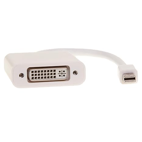 كابل محول Mini DisplayPort إلى DVI، Mini DisplayPort (MiniDP/mDP) ذكر إلى DVI أنثى، يعمل فقط من DisplayPort إلى DVI، مقاس 6 بوصات 