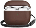 جراب UNIQ Terra المصنوع من الجلد الطبيعي لسماعات AirPods 2021 - بني داكن