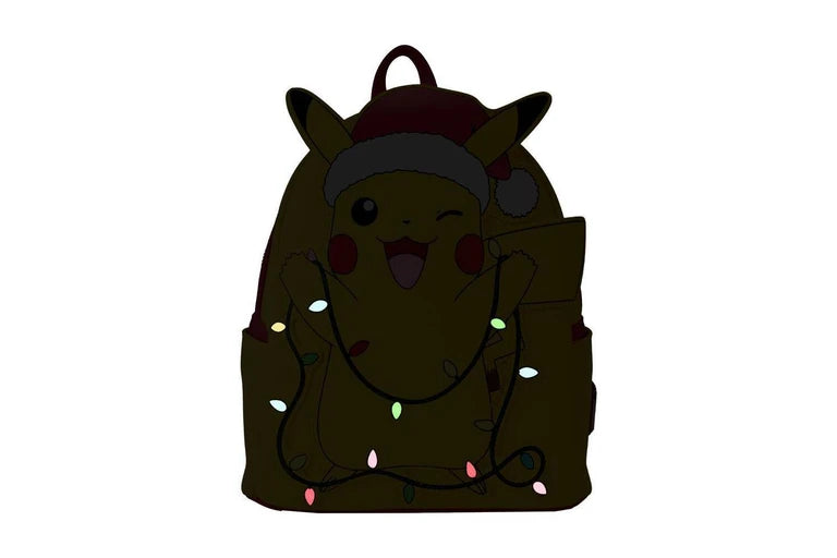 Loungefly Leather: Pokémon Holiday Pikachu Mini Backpack