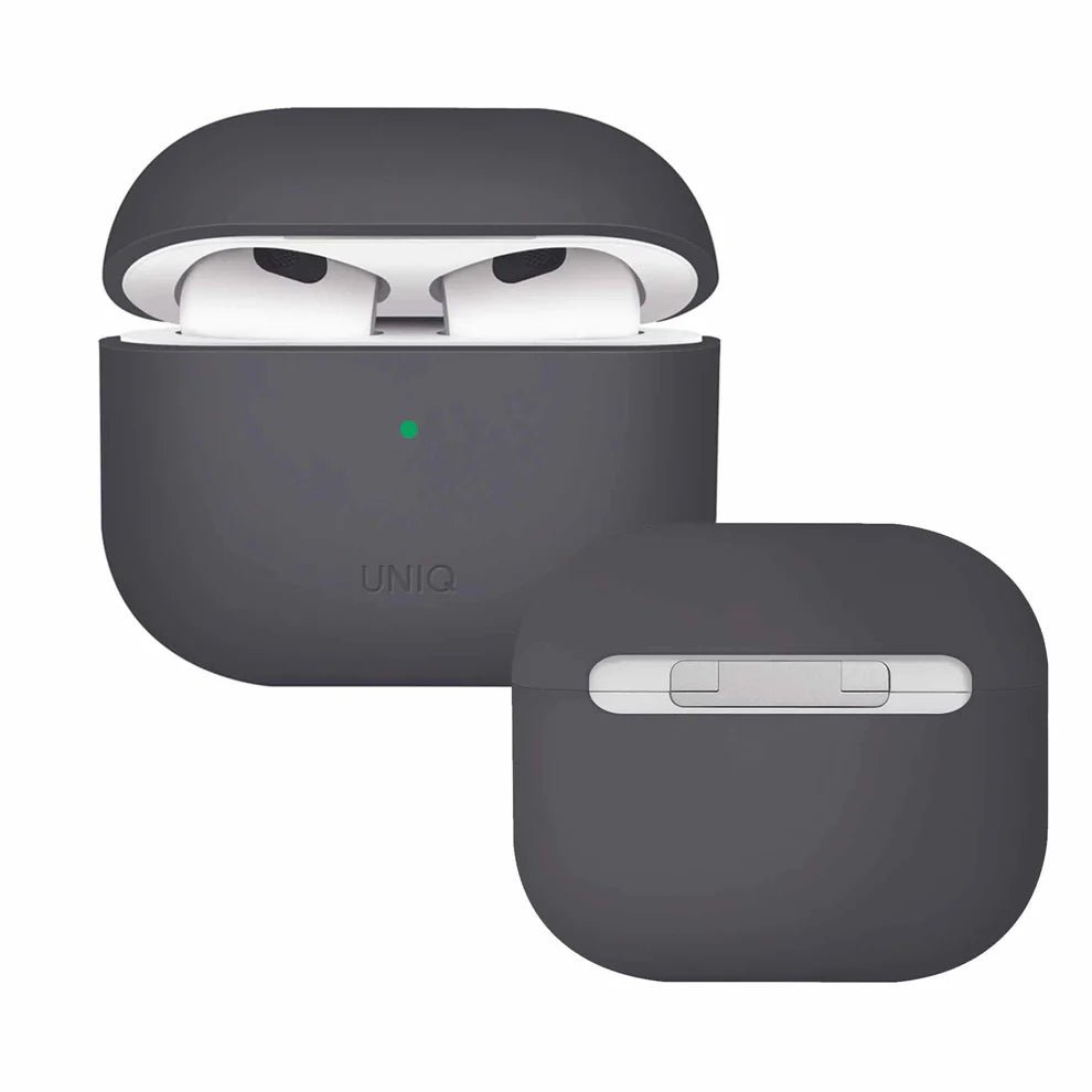 Uniq Lino Hybrid Liquid Silicon Airpods Case - Ash (Grey)