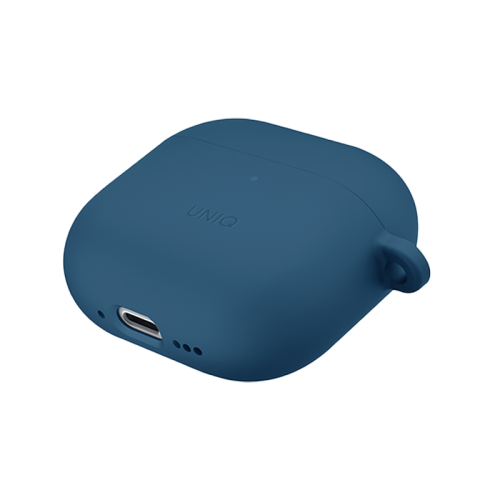 جراب يونيك نيكسو أكتيف هايبرد من السيليكون لسماعات إيربودز الجيل الرابع مع خطافات أذن رياضية - أزرق باسيفيك