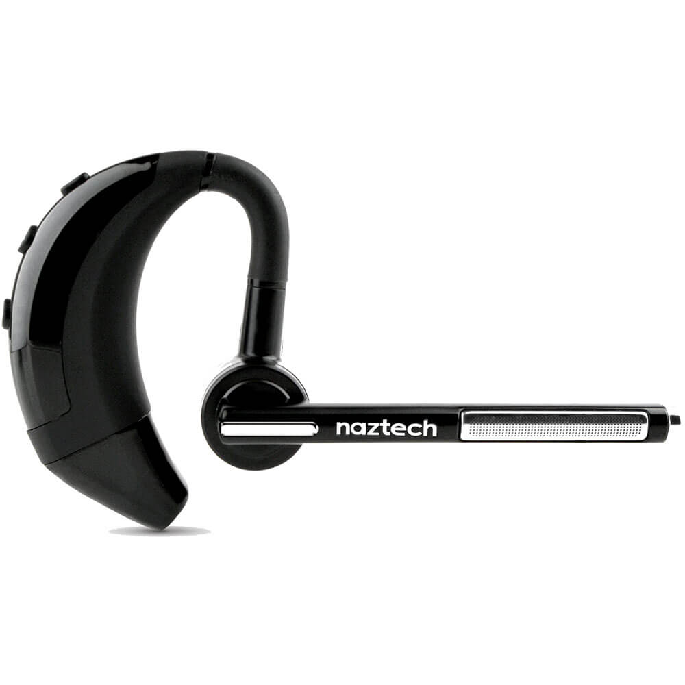 Naztech - سماعة بلوتوث Mono N750 Emerge مع ميكروفون Boom Mic وخاصية إلغاء الضوضاء لمدة 7 ساعات من التحدث وتصميم فوق الأذن