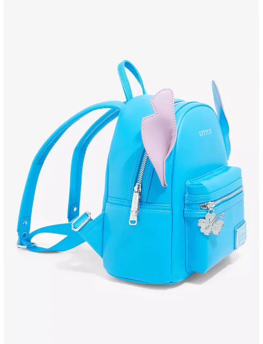 Loungefly Disney Stitch Minimalist Mini Backpack – Faux Leather Compact Bag