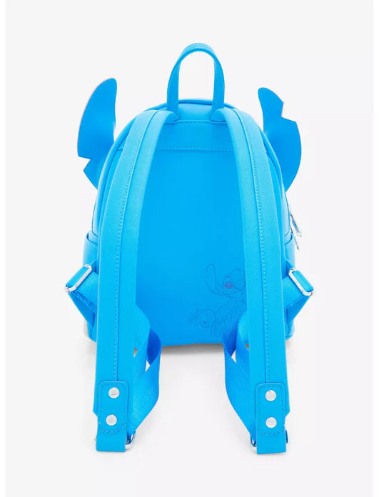 Loungefly Disney Stitch Minimalist Mini Backpack – Faux Leather Compact Bag