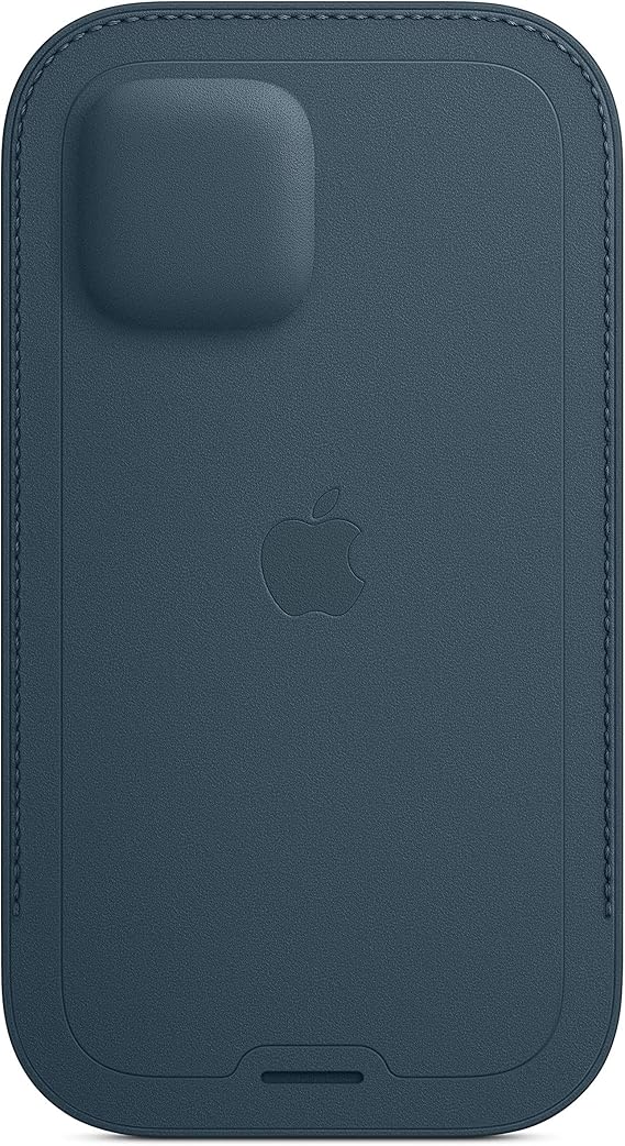 جراب جلدي لجهاز Apple iPhone 12 و12 Pro مع MagSafe - أزرق بلطيقي 